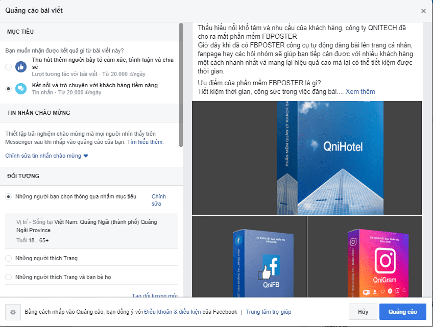 Hướng dẫn chi tiết cách chạy Quảng Cáo Facebook ( Facebook Ads)