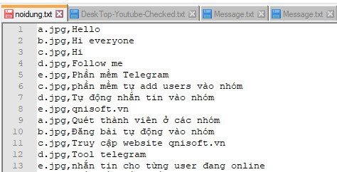 Định dạng của file nội dung