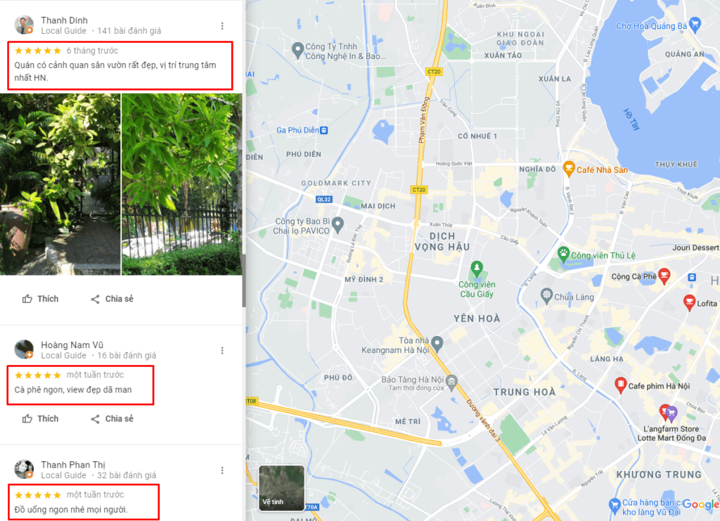 bị đánh giá xấu google