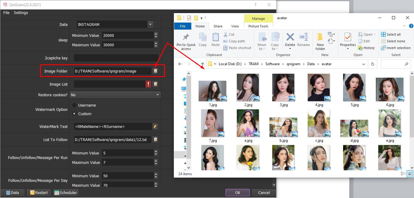 Chức năng Upload Photo - Phần mềm Qnigram - Phần mềm Instagram