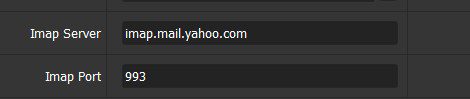 Imap Server và Port của Yahoo