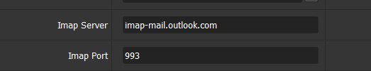 Imap Server và Port của Hotmail