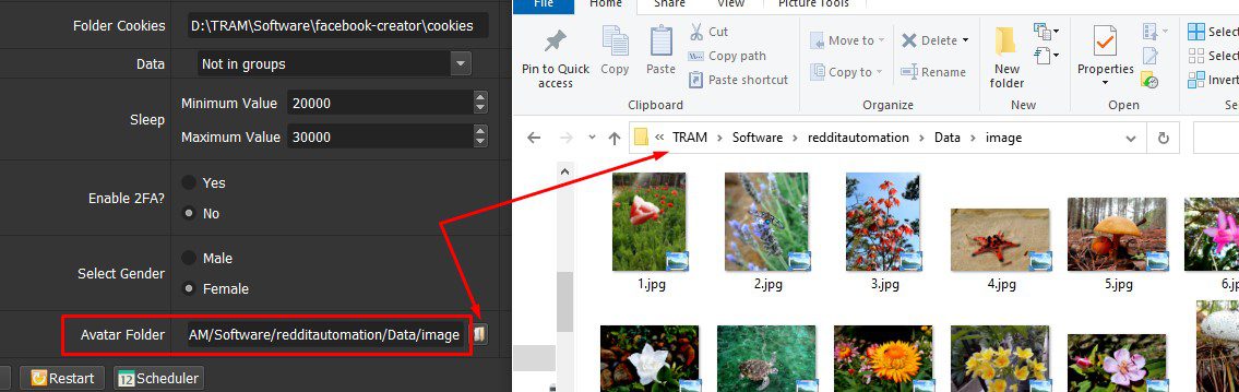 Tạo thư mục lưu hình ảnh - Reg nick Facebook