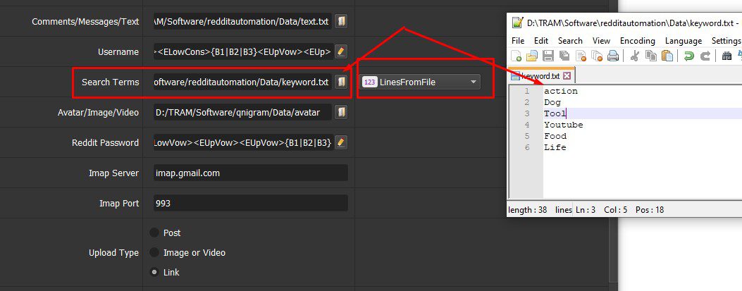 Nhập từ khóa theo ý bạn - Reddit Automation Tool