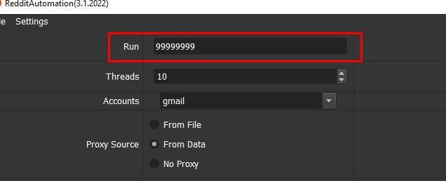 Số lần chạy - Reddit automation tool