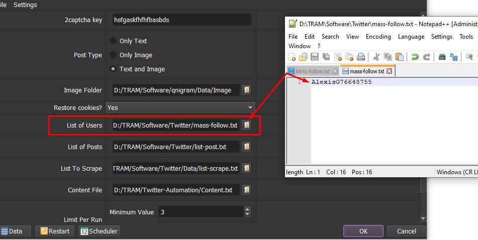 Tăng follow User - Tool nuôi Twitter