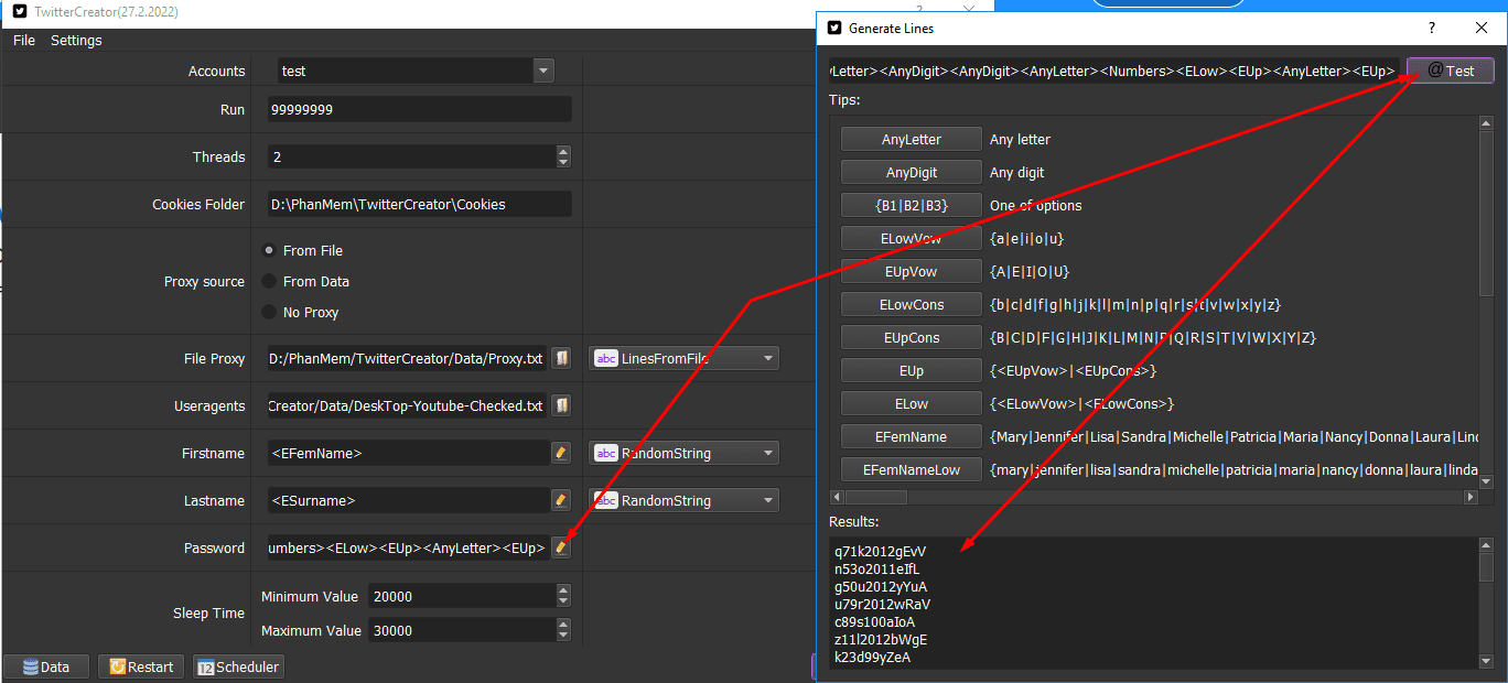 Mật khẩu của các tài khoản Twitter - Tool reg nick Twitter