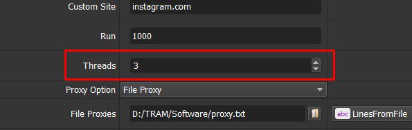 Số luồng chạy của phần mềm Google Scraper
