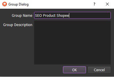 Đặt tên nhóm để dễ quản lý - SEO Shopee tool