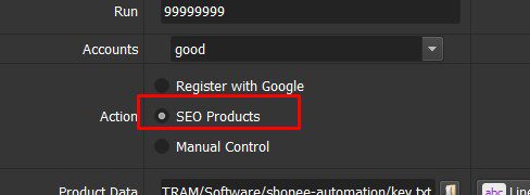Chọn SEO Product - SEO Shopee tool