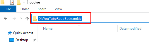 Tạo Thư Mục Trống - Phần mềm Youtube Uploader Bot