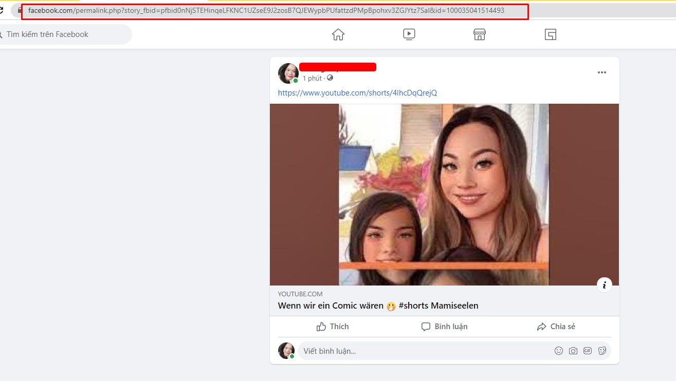 Copy link Facebook cần lấy