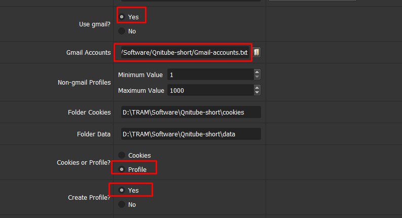 Dùng danh sách Gmail cho phần mềm tăng view Youtube Shorts