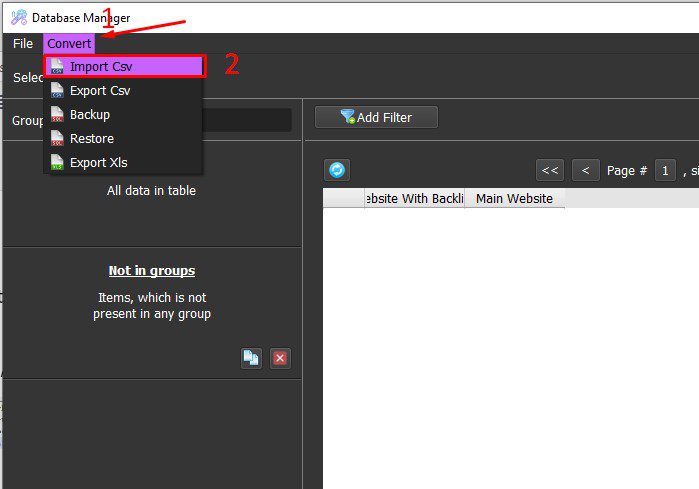Nhập file vào phần mềm Backlink Traffic