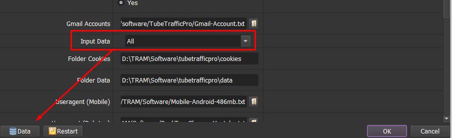 Nhập data vào phần mềm truy cập website