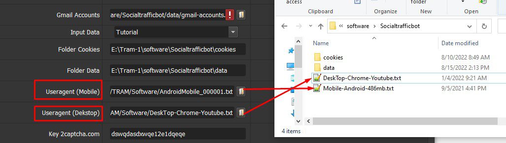 Dẫn file trình duyệt ảo vào phần mềm Social Traffic
