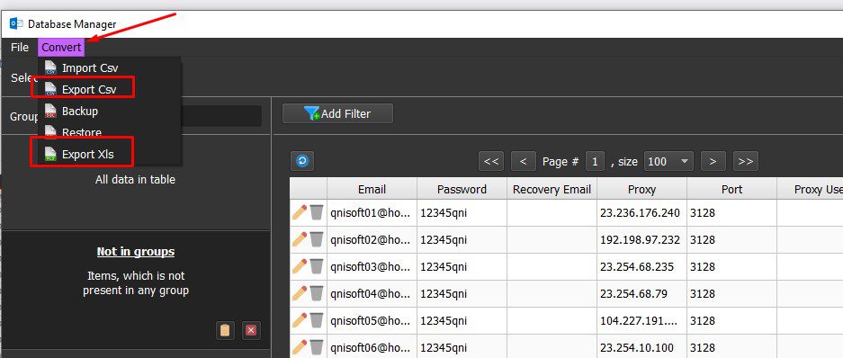 Xuất tài khoản Hotmail được tạo ra trong tool reg Hotmail