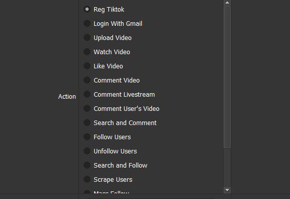 Chức năng tool upload auto Tiktok