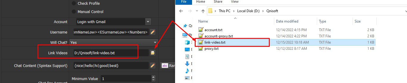 Dẫn file lưu link video Tiktok livestreams
