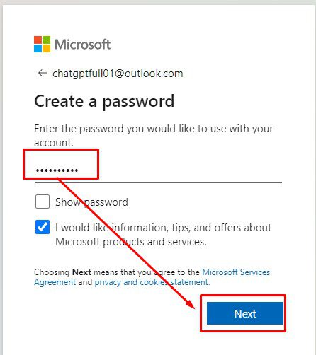 Tạo mật khẩu để đăng ký tài khoản Hotmail