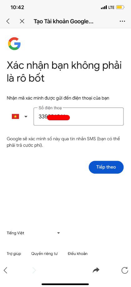 Nhập số điện thoại