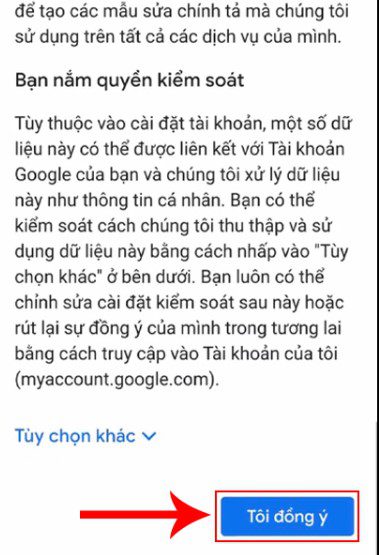 Hoàn tất tạo tài khoản Gmail mới