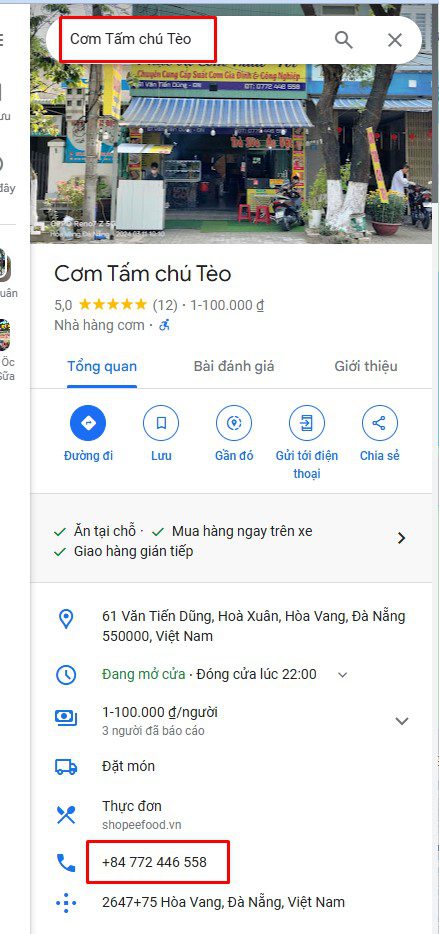 Cách lấy số điện thoại khách hàng trên Google Map